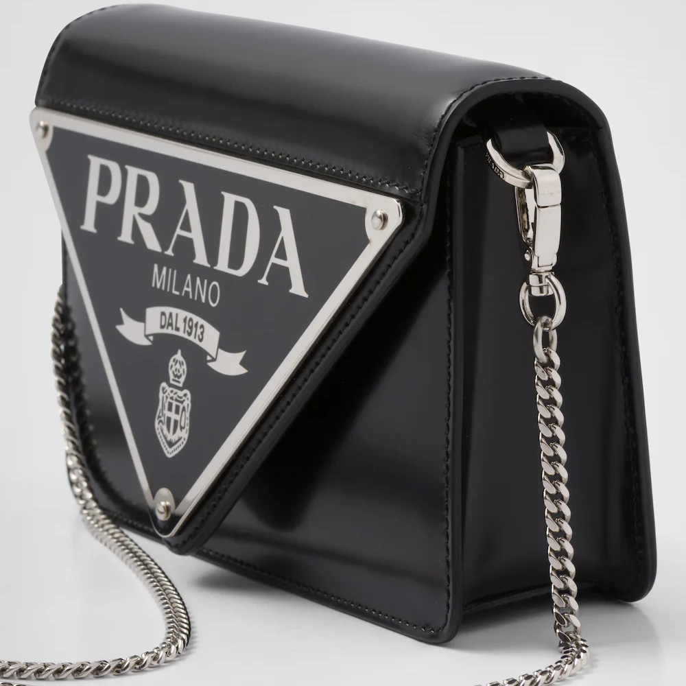 Brushed leather shoulder bag