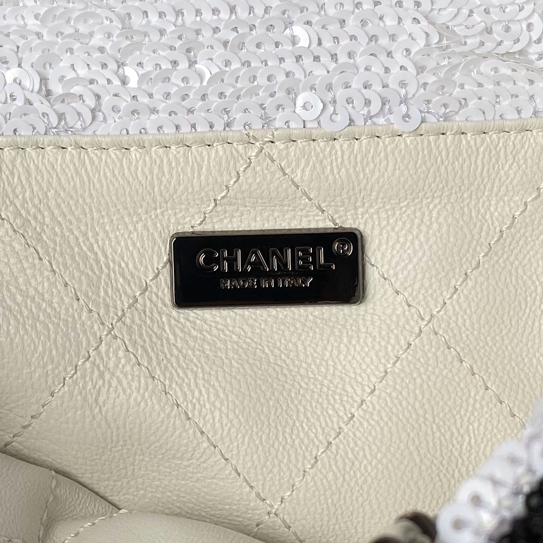 CHANEL Shopping Bag White- AS4856