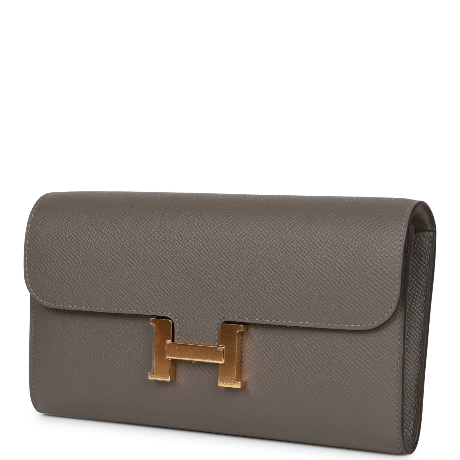 Constance Wallet To Go Gris Meyer Epsom Gold Hardware