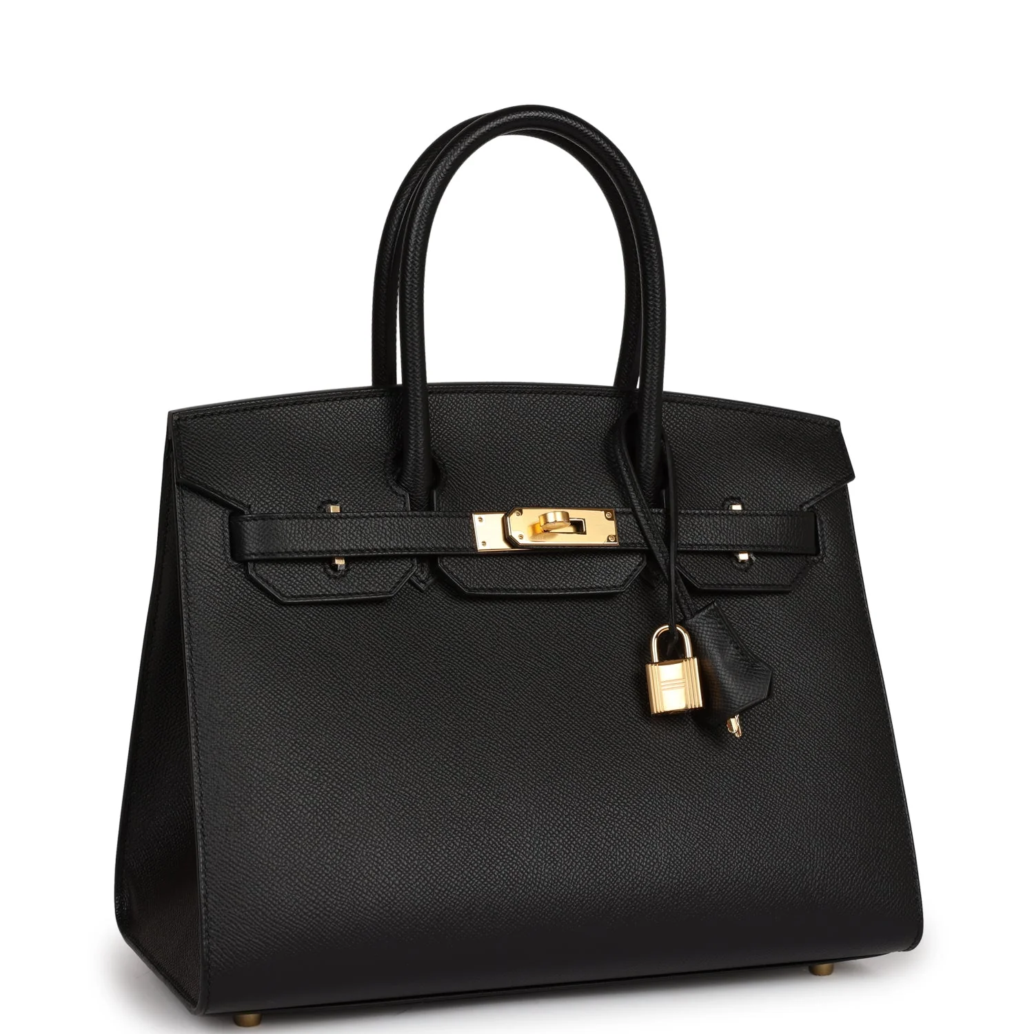 Birkin Sellier 30 Black Epsom Gold Hardware