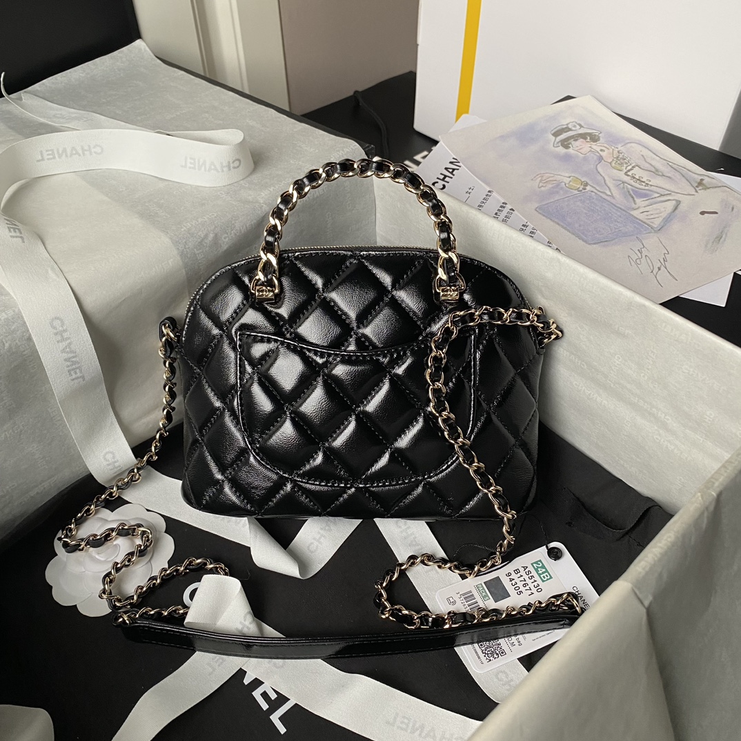 CHANEL Small Tote Black-AS5130