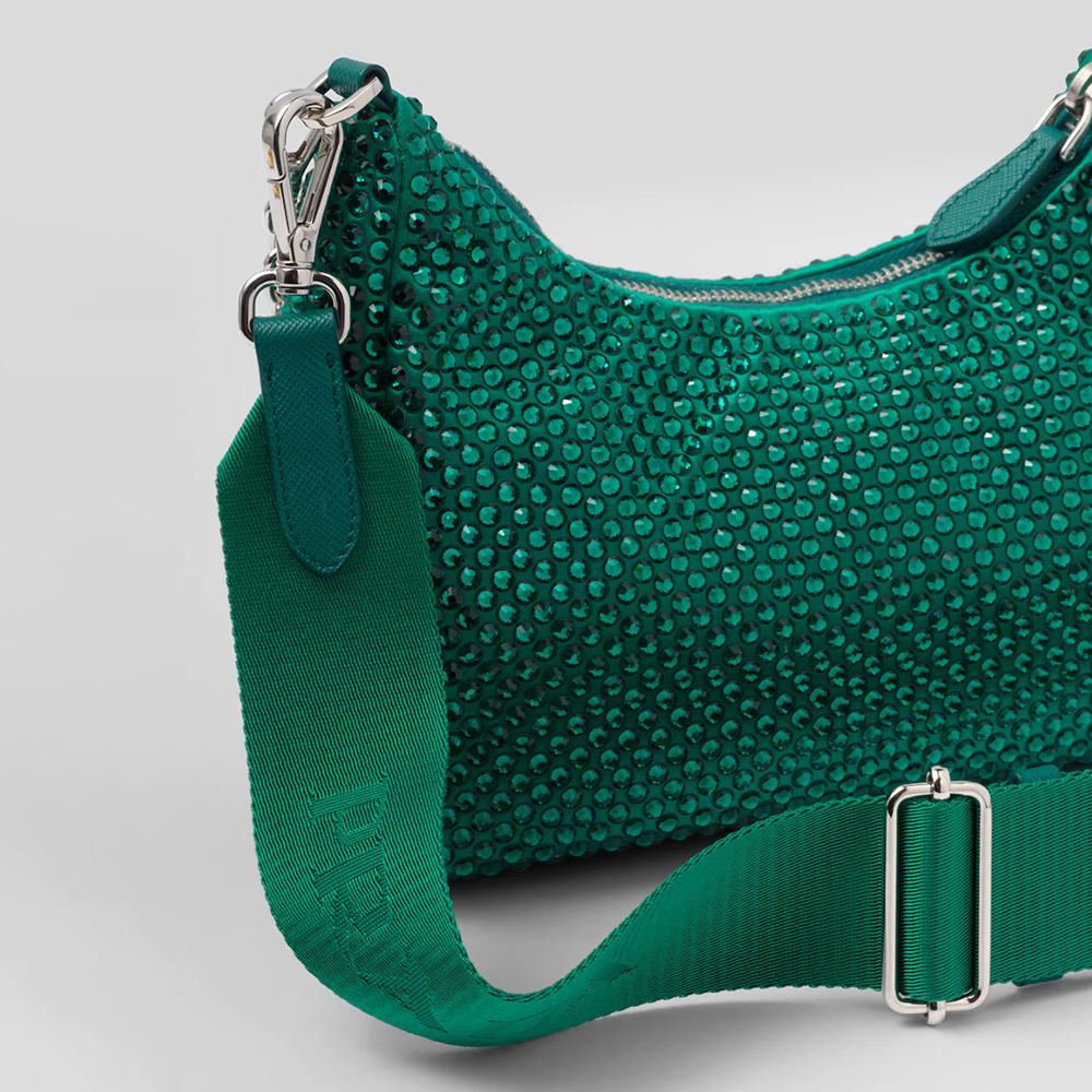 Re-Edition 2005 satin bag with crystals