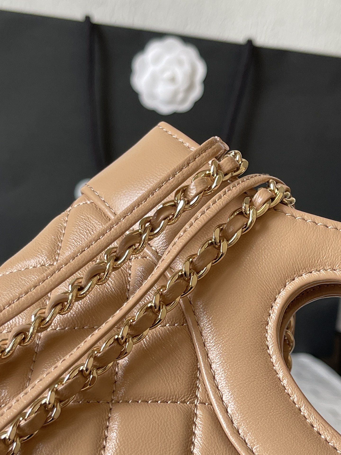 CHANEL 31 Mini Shopping Bag Khaki-AS4133