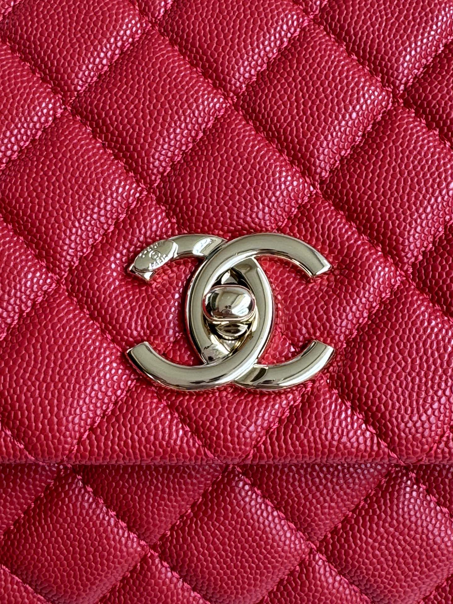 CHANEL Large Flap Bag With Top Handle ﻿Red-A92991