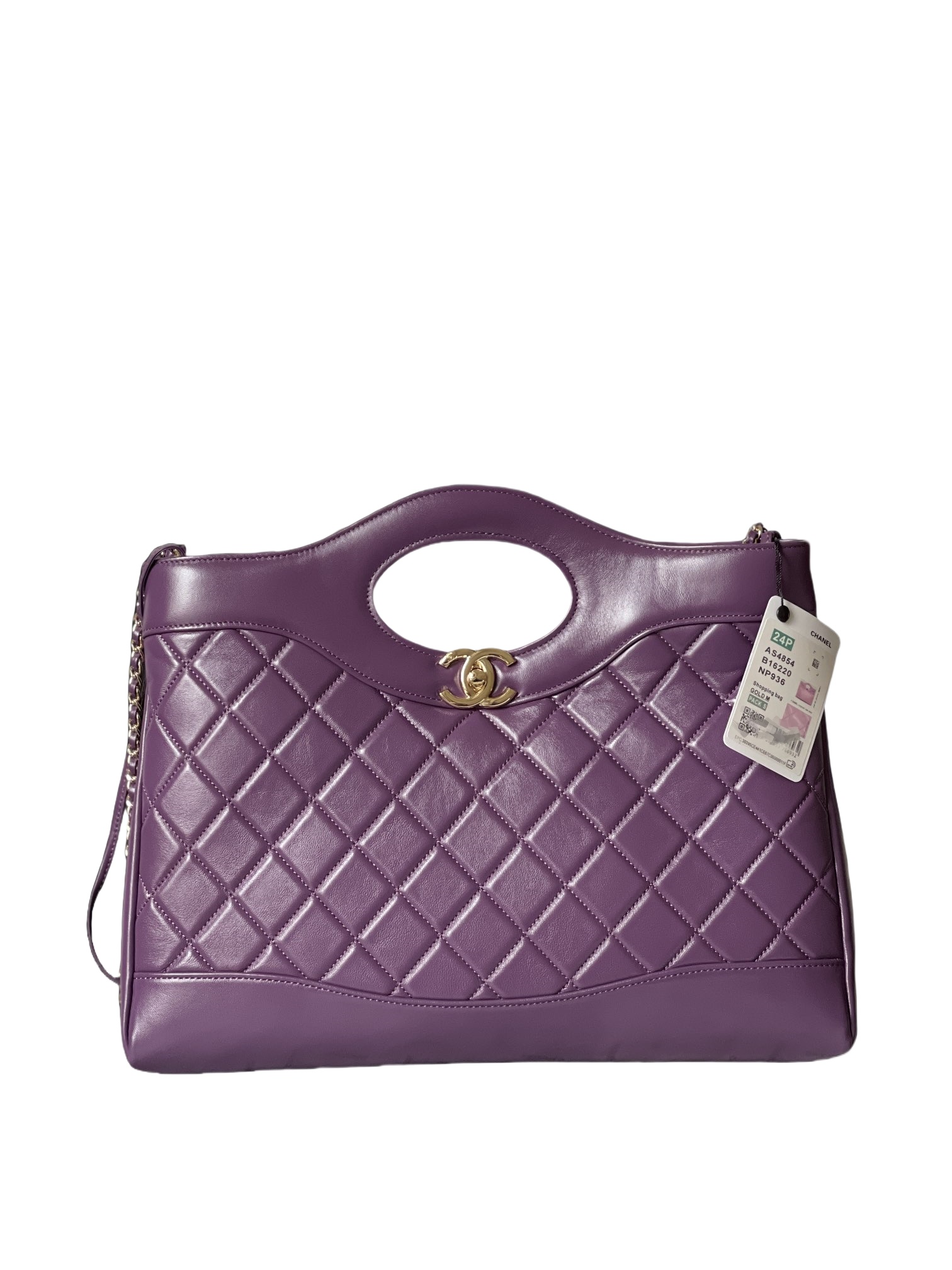 CHANEL Shopping Bag Purple-AS4854