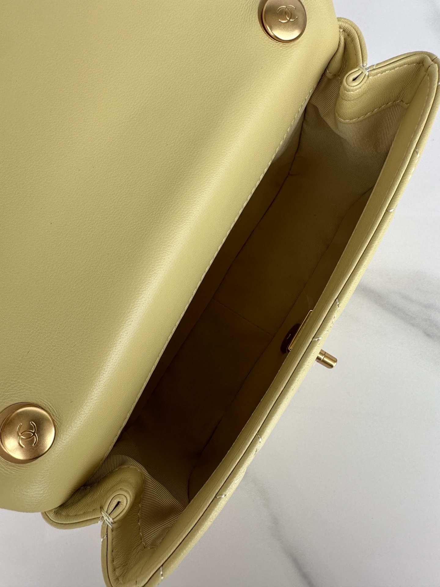 CHANEL Small Flap Bag Yellow-AS4861