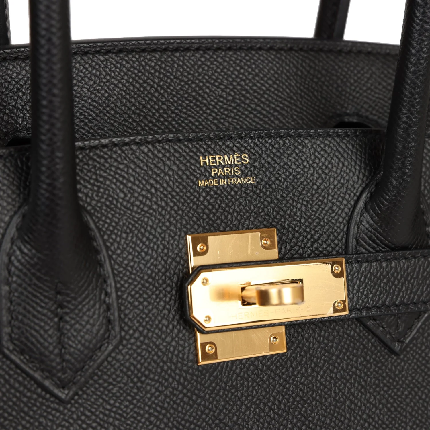Birkin Sellier 30 Black Epsom Gold Hardware