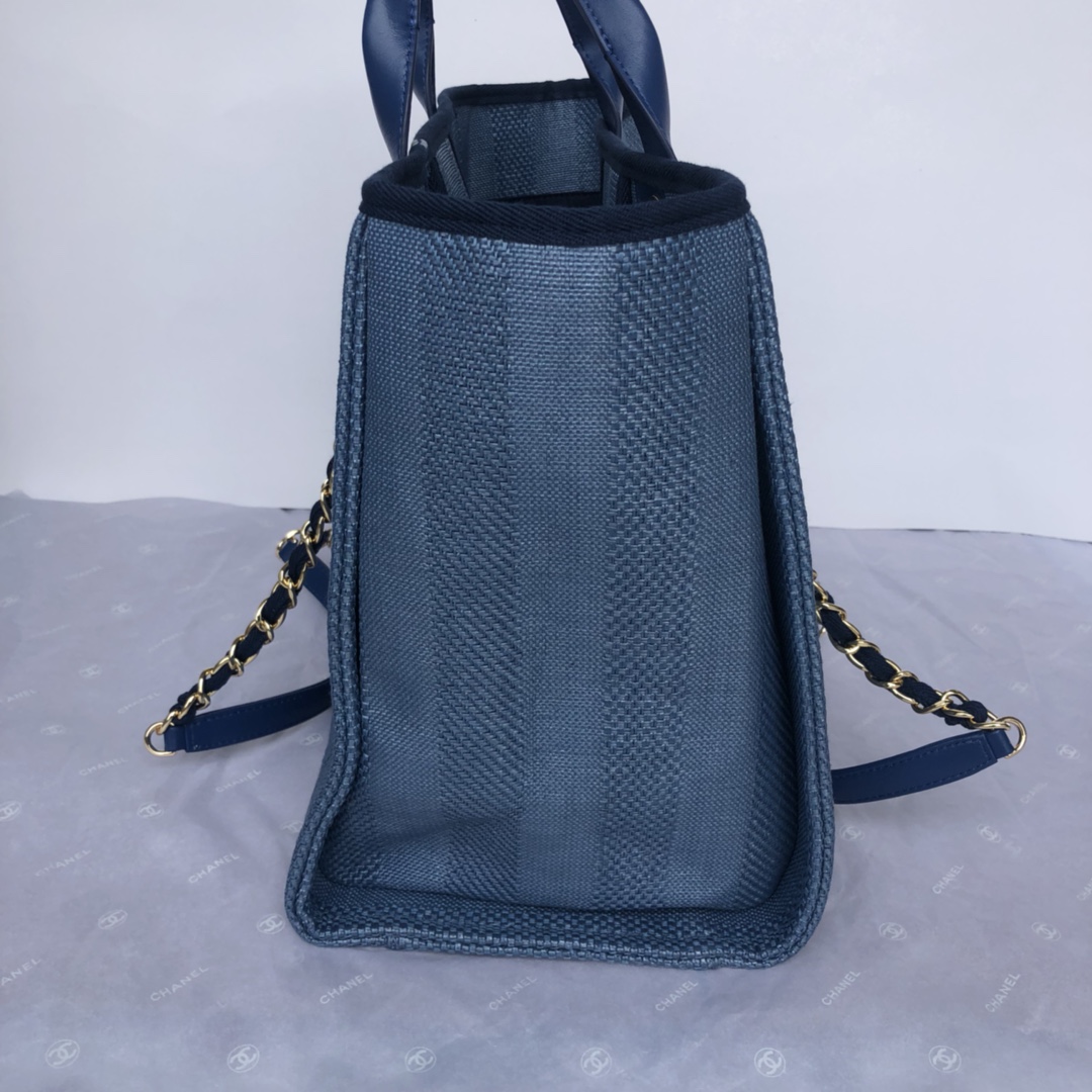 CHANEL Medium Tote Blue2- A66941