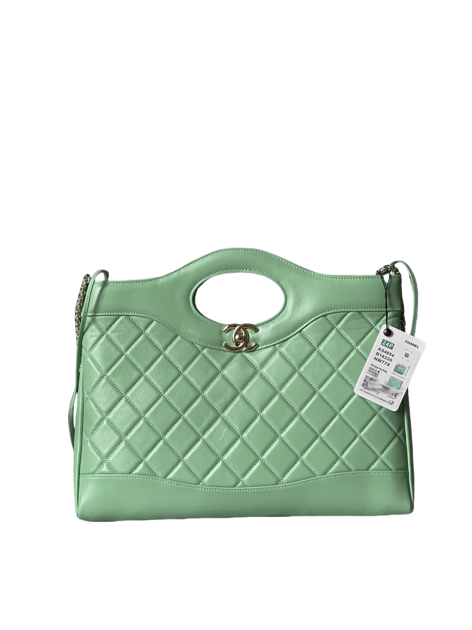 CHANEL Shopping Bag Green-AS4854
