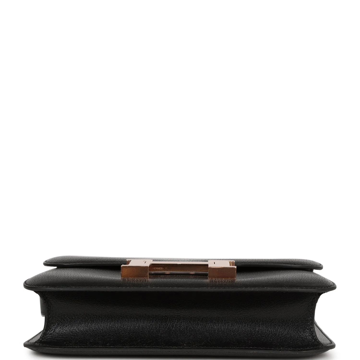 Constance 24 Black Chevre Chamkila Rose Gold Hardware