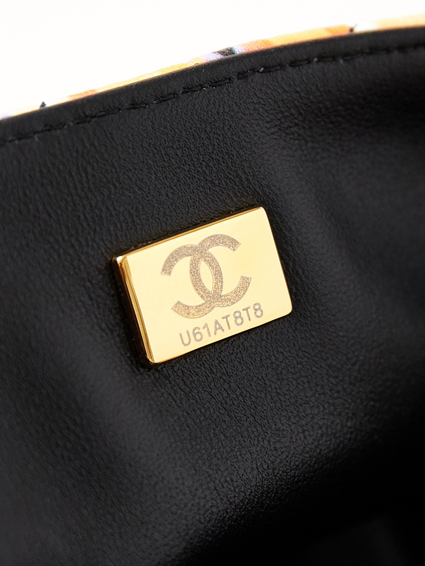 CHANEL Mini Classic Handbag & Gold-Tone Metal Camellia-A69900