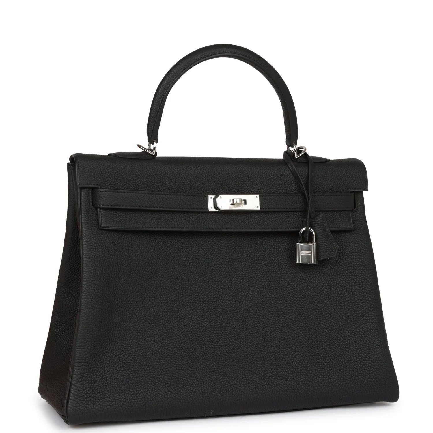 Kelly Retourne 35 Black Togo Palladium Hardware