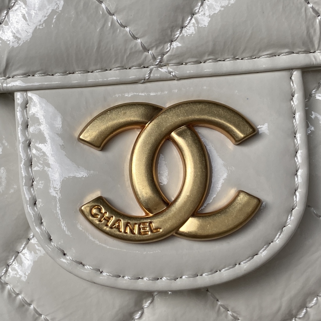 CHANEL Hobo Handbag White-AS4322