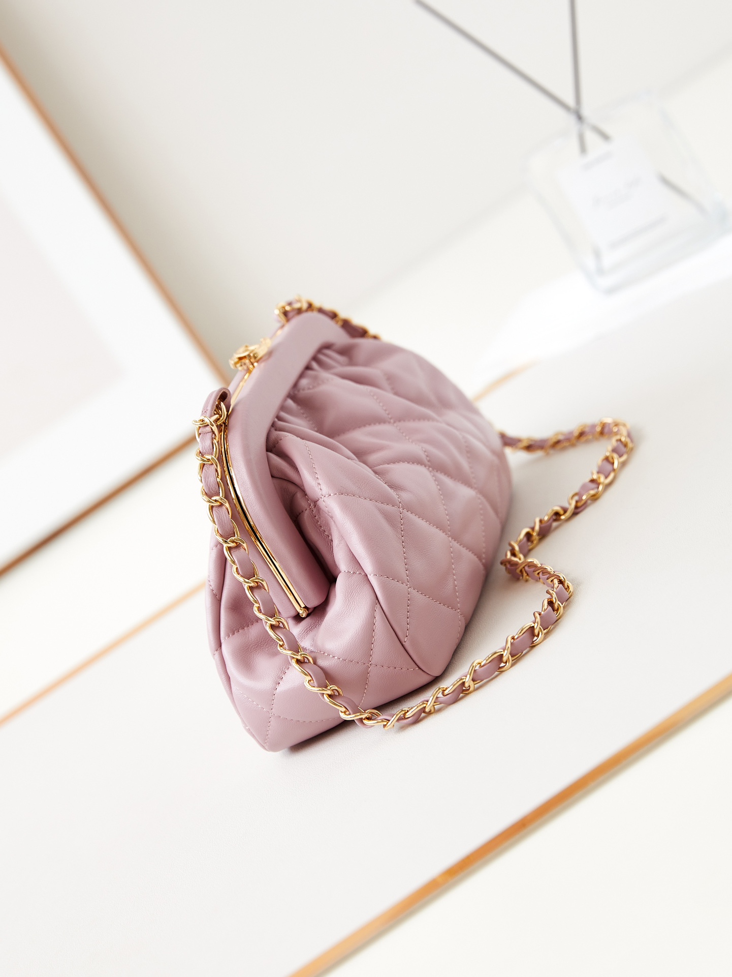 CHANEL Clutch Bag Pink-AS4717
