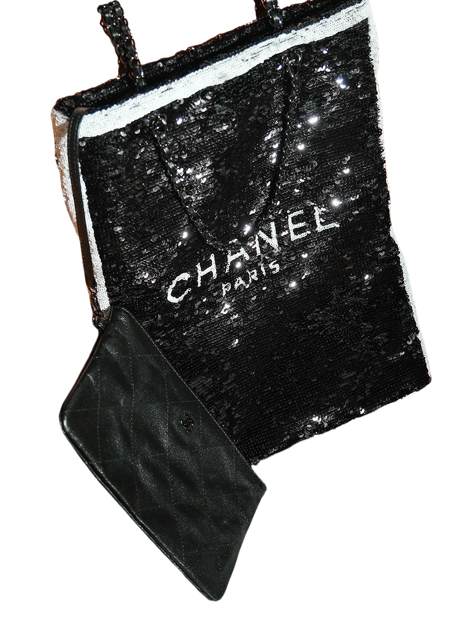 CHANEL Shopping Bag Black- AS4856