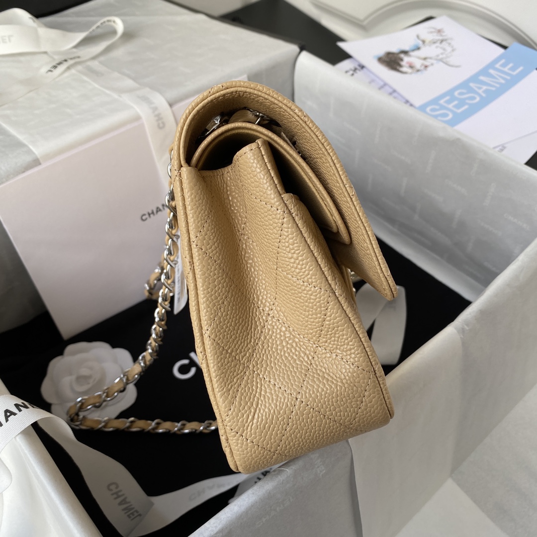 CHANEL CLASSIC 11.12 HANDBAG Lambskin & Brown Metal Brown