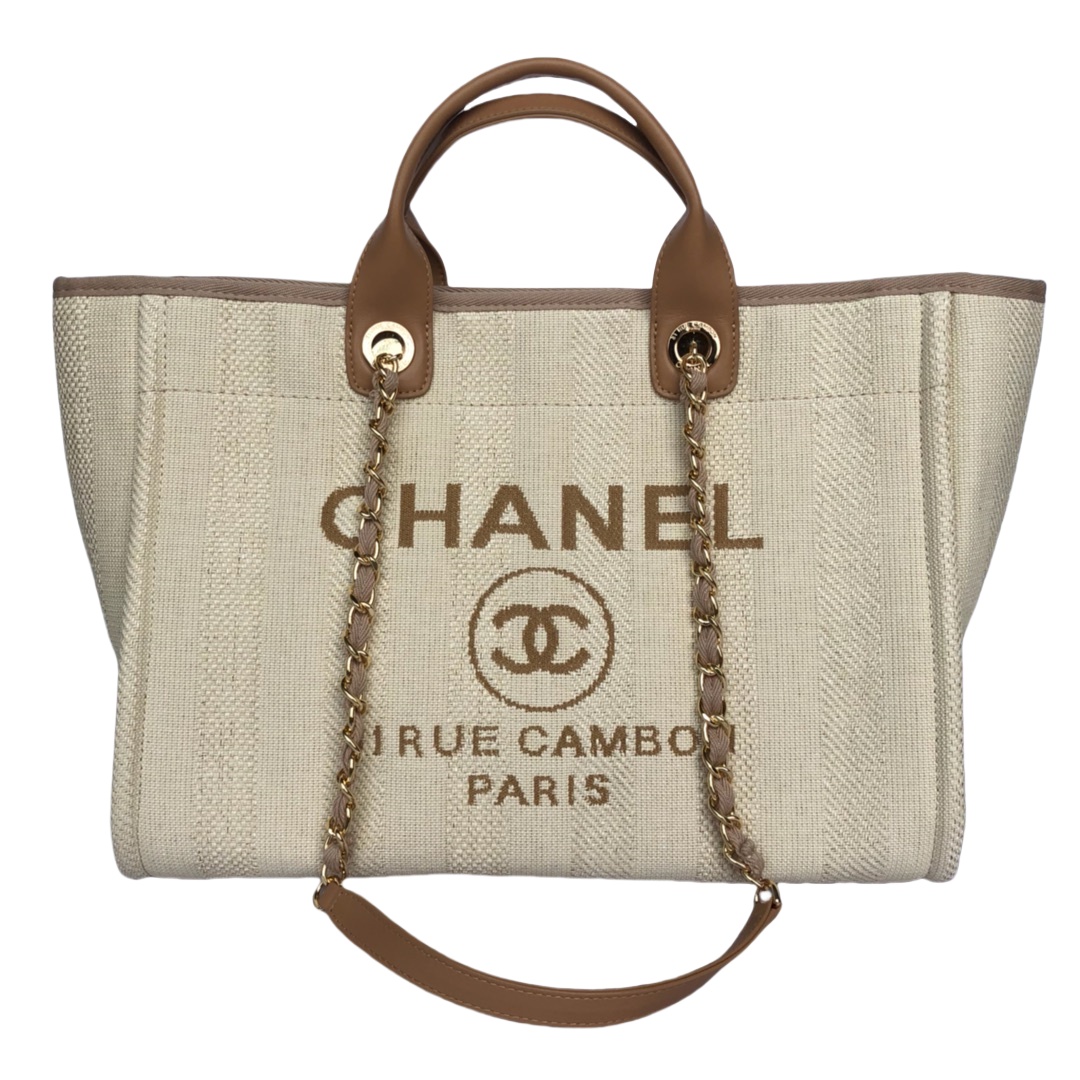 CHANEL Medium Tote Khaki3- A66941