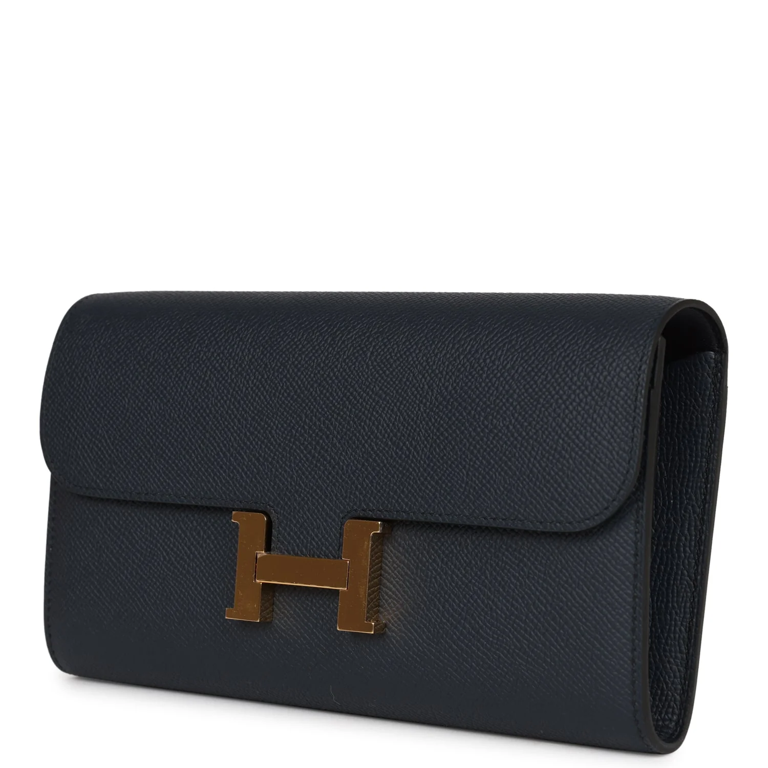 Constance To Go Wallet Bleu Indigo Epsom Gold Hardware