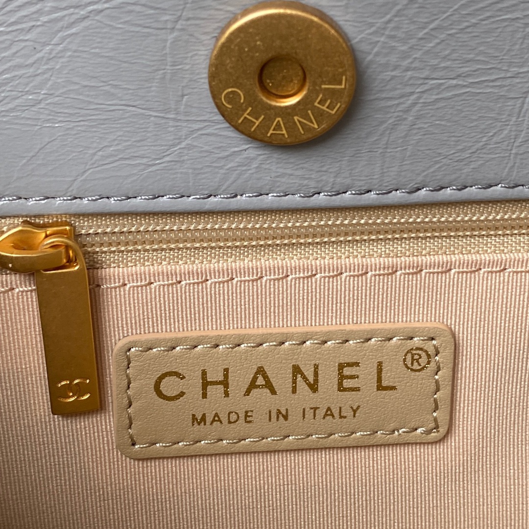 CHANEL Hobo Handbag Gray-AS4322