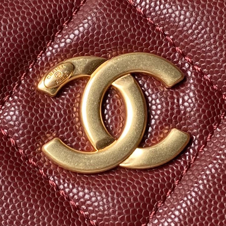 CHANEL Small Tote -Red-AS4940