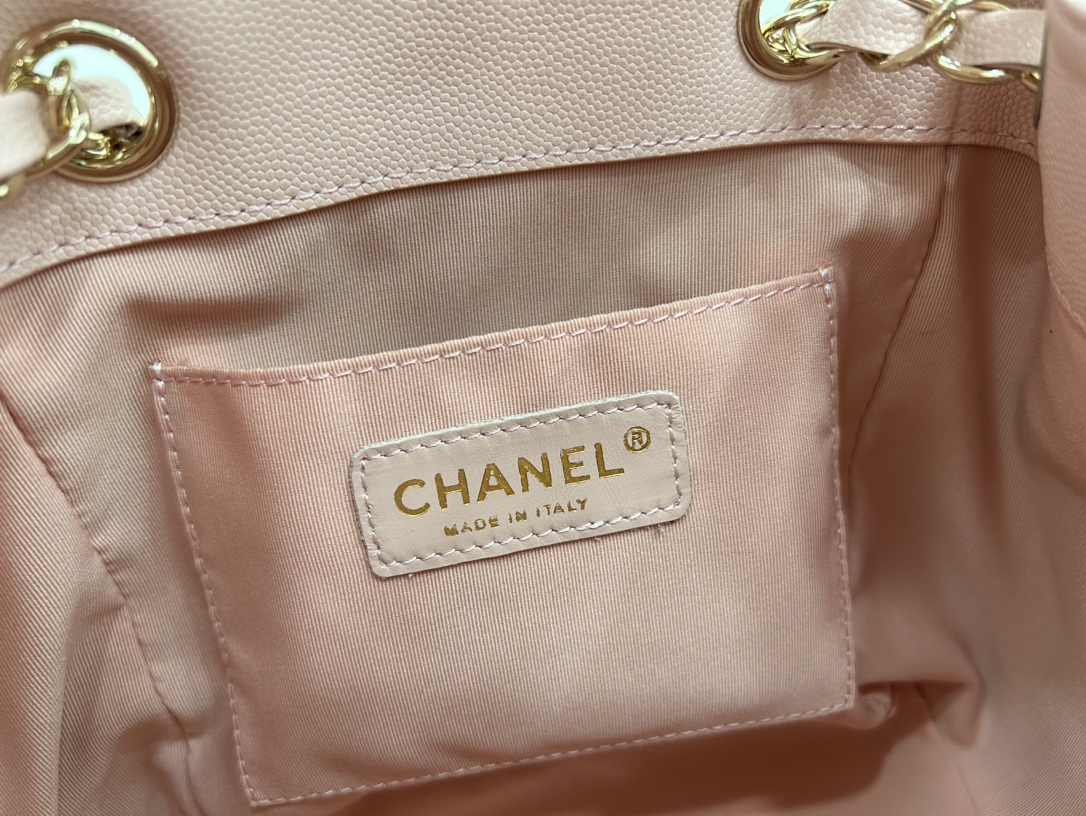 CHANEL Grained Shiny Calfskin & Gold-Tone Metal Pink - AS4398