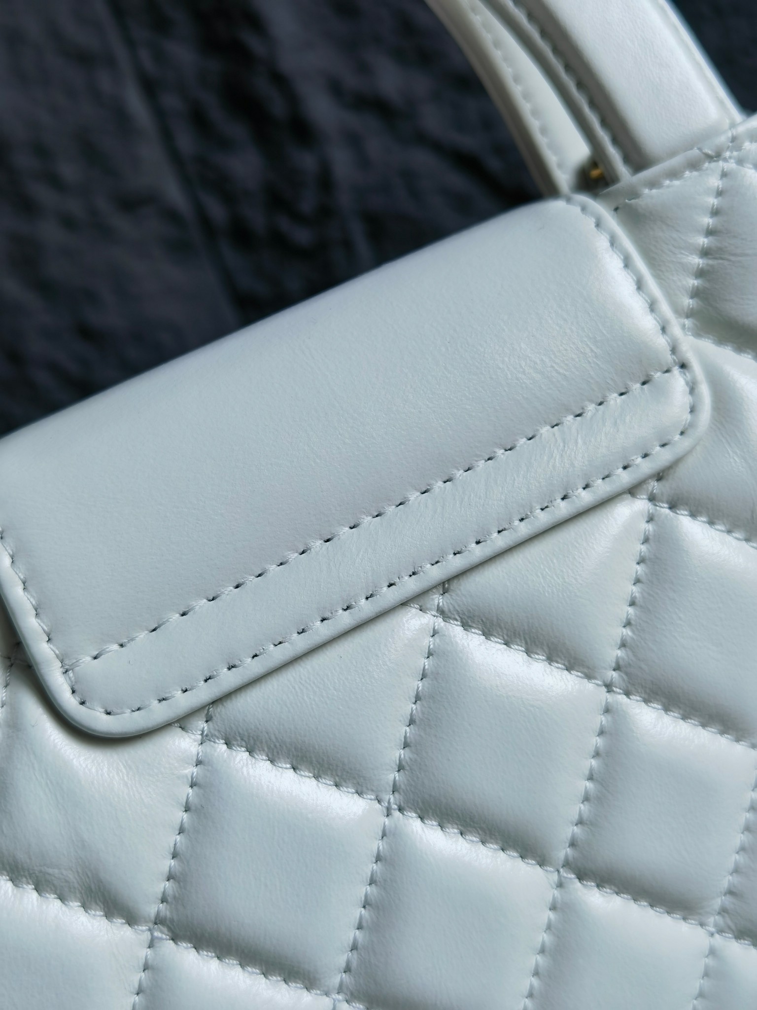 CHANEL Mini Shopping Bag kelly White - AS4416