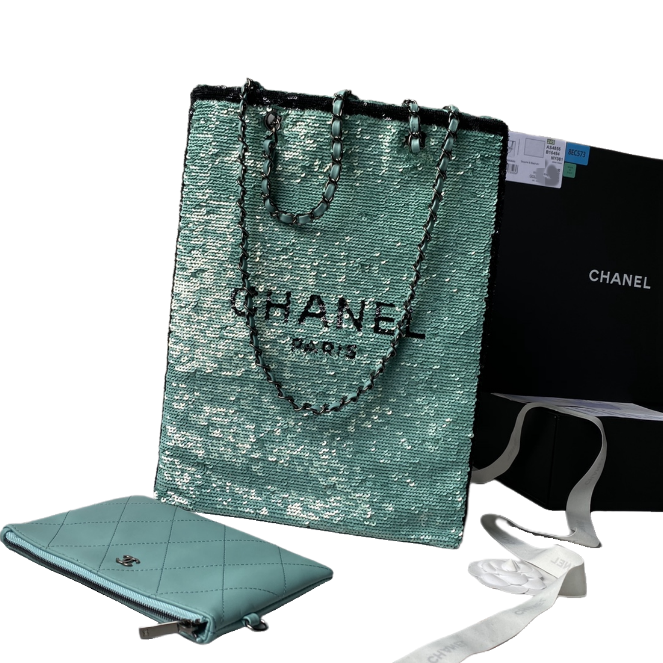 CHANEL Shopping Bag Green- AS4856