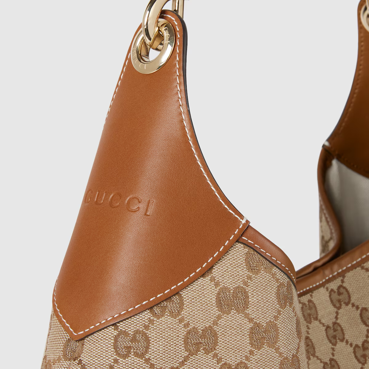 Gucci B Large Shoulder Bag Brown
