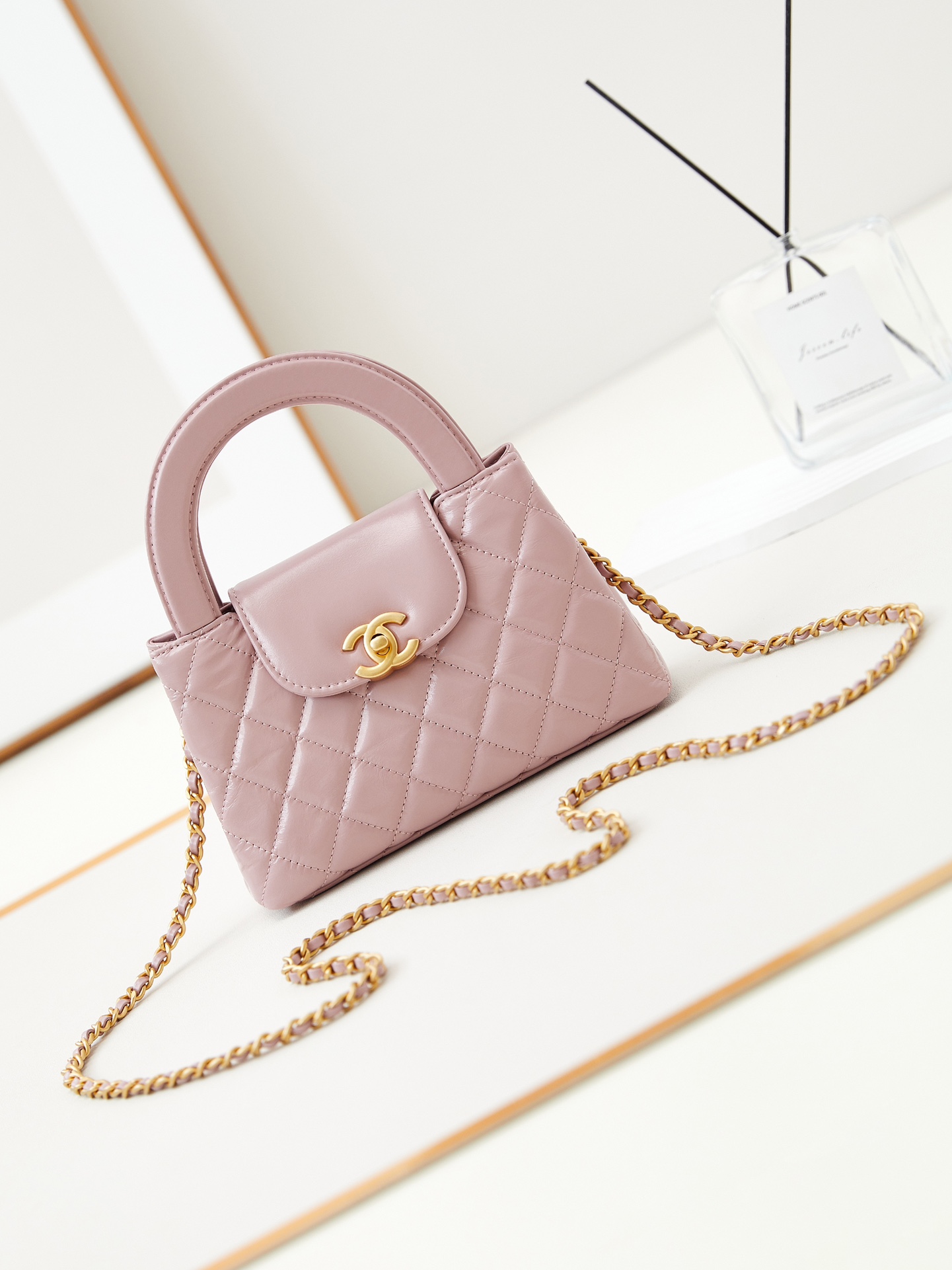 CHANEL Mini Shopping Bag kelly Light Pink - AS4416
