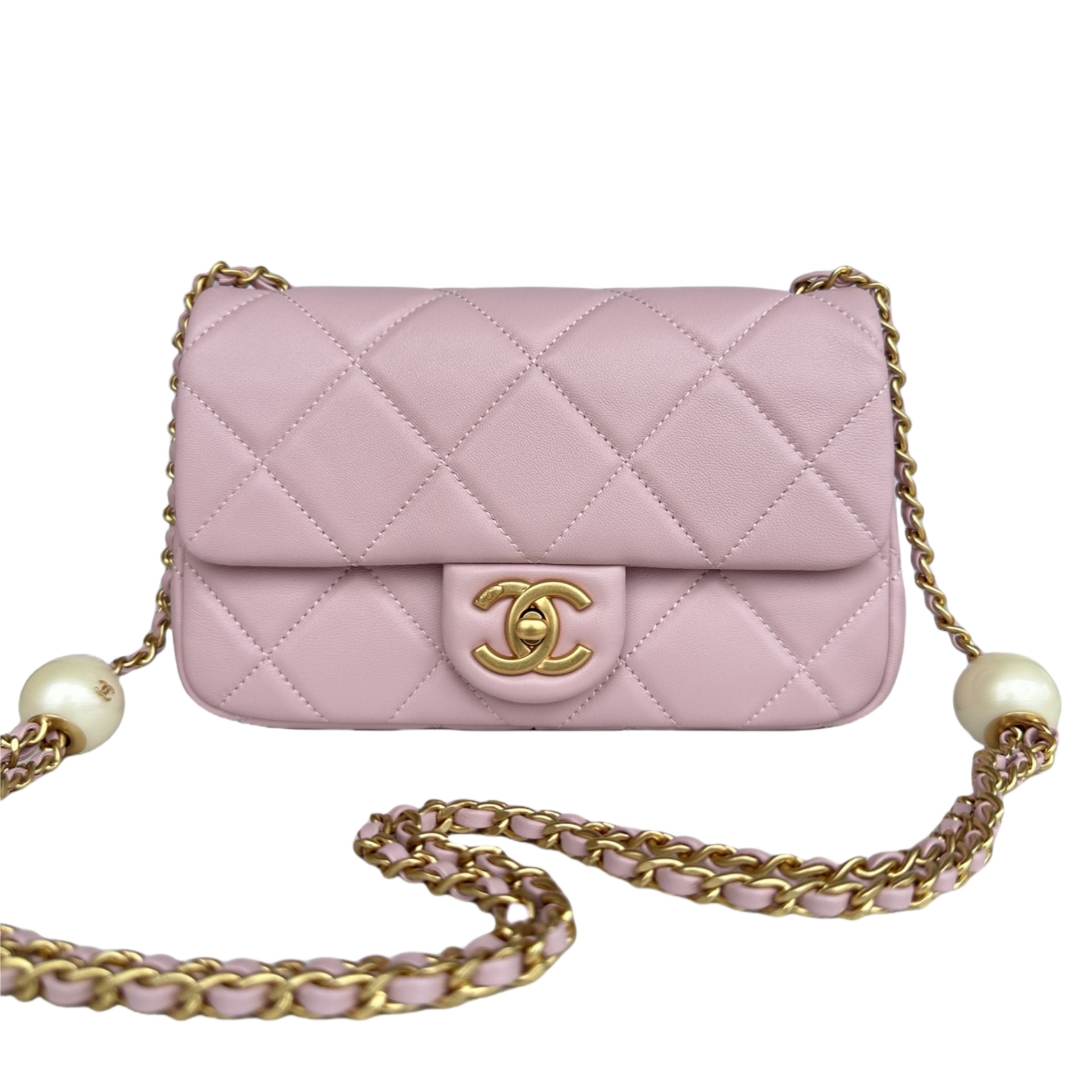 CHANEL Small Flap Bag Pink-AS4861