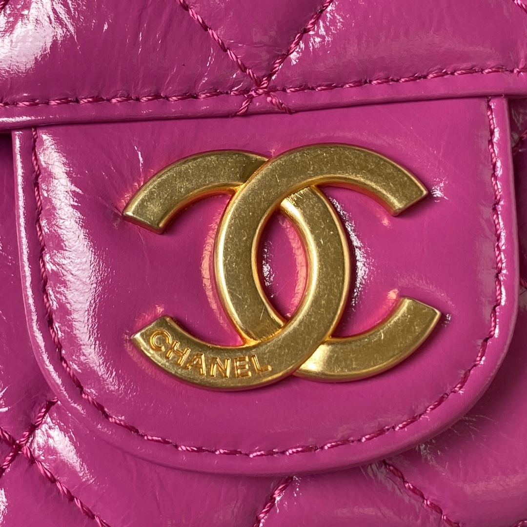 CHANEL Hobo Handbag Pink-AS4322