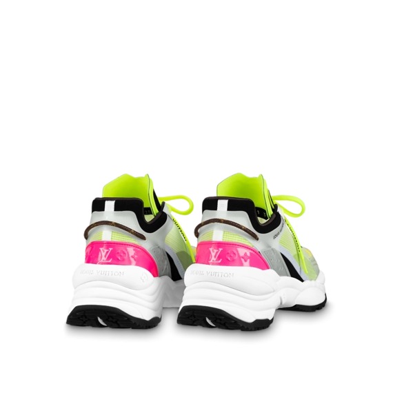 Louis Vuitton LV Run 55 Sneaker Monogram Flower Bordeaux Yellow 1a9h4t