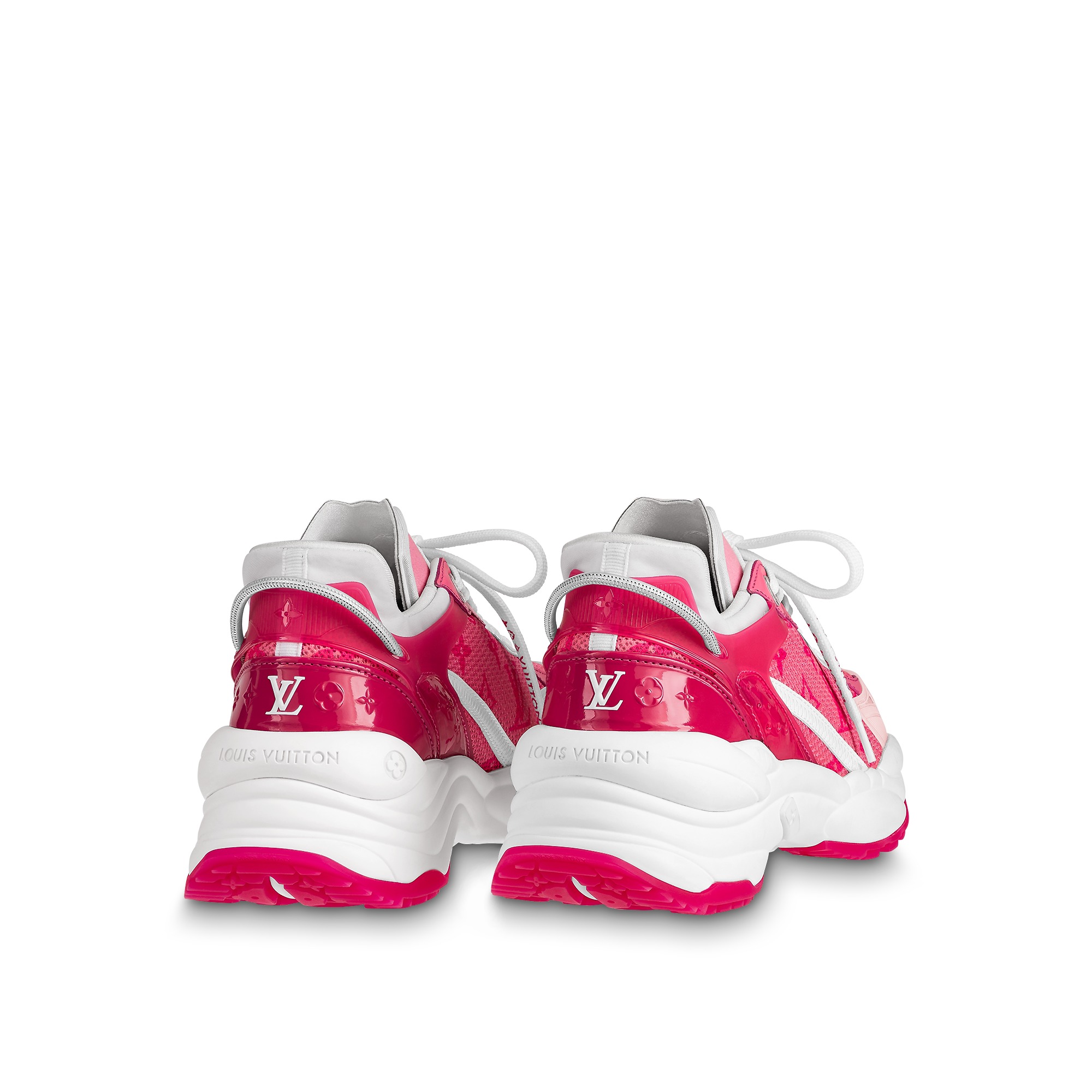Louis Vuitton LV Run 55 Sneaker Monogram Flowers Pink 1AB3C8