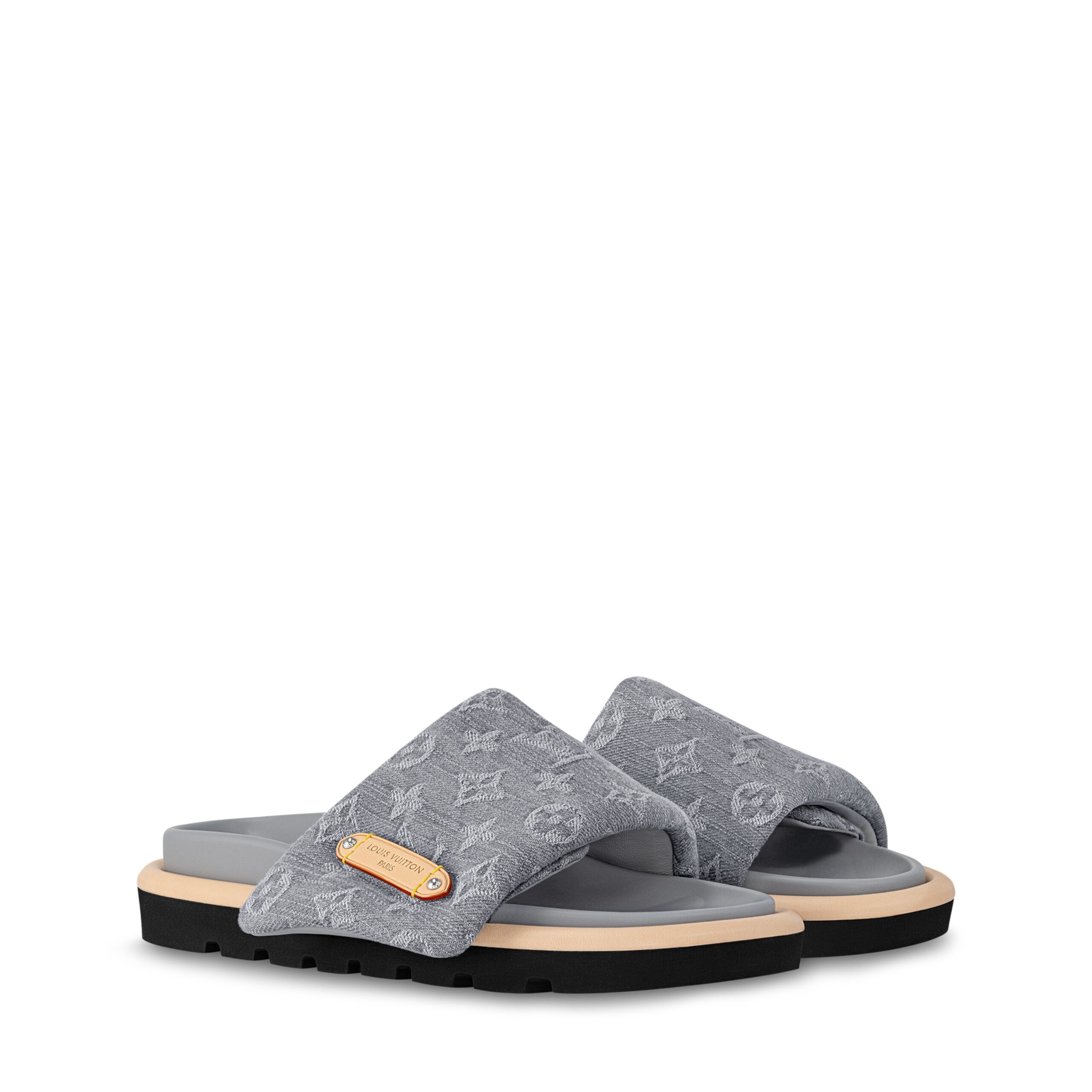Louis Vuitton 1AGUZX Pool Pillow Flat Comfort Mule Gray