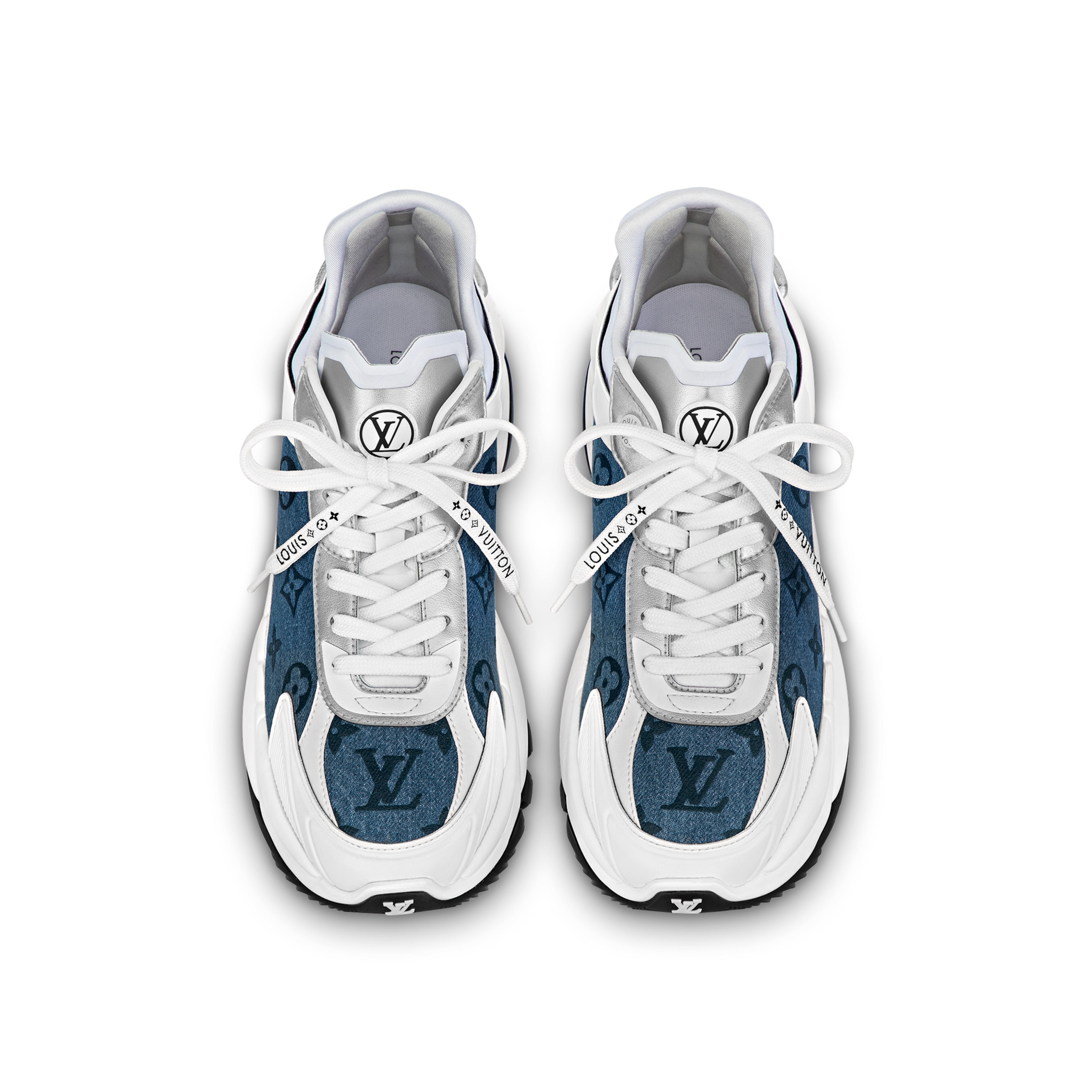 Louis Vuitton LV Run 55 Sneaker Monogram denim Blue 1ABHQR