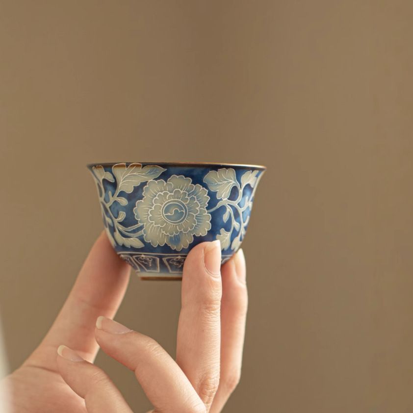 Yuan Qing Hua Handcrafted Song Dynasty Ru Kiln Tea Cup