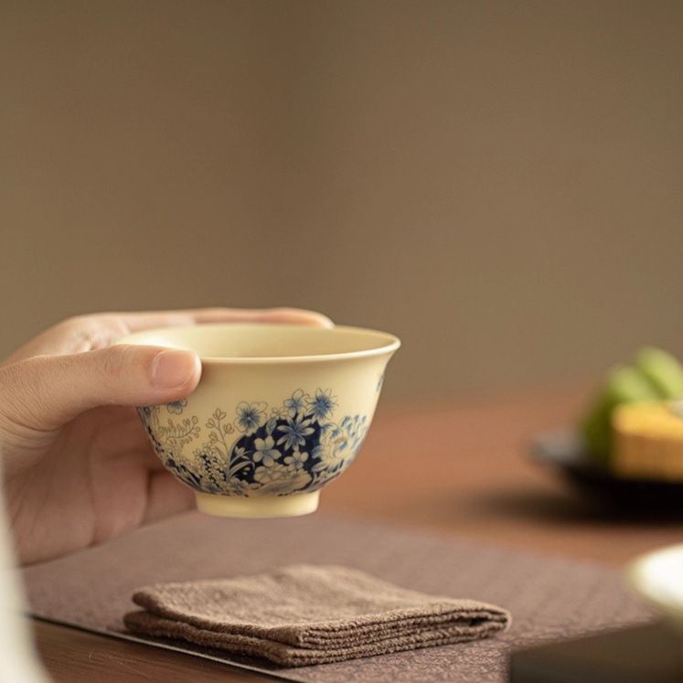 Lan Yun Handcrafted Porcelain Tea Cup for Personal Use