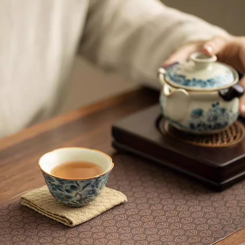 Jin Hua Wan Golden Flower Handcrafted Tea Cup