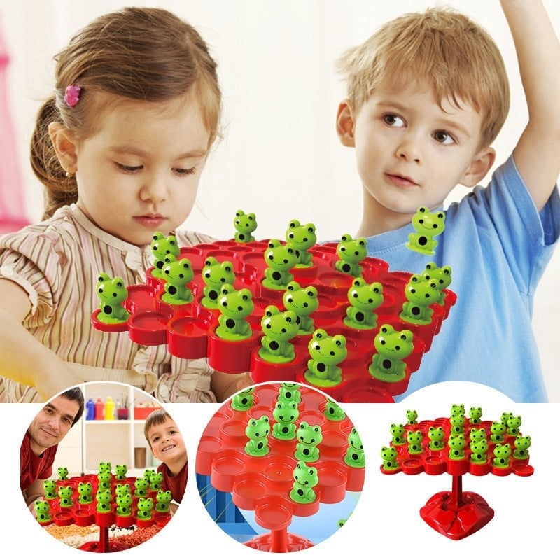 🔥Last Day Promotion 49% OFF🔥 Frog Balance Tree Double Play Parent-child Interactive Puzzle Toys