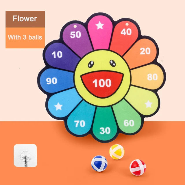 Child Educational Games Dart Board Baby Toy Stickey Ball Dart Indoor Sports Child Montessori Games for Children 3 to 7 Years