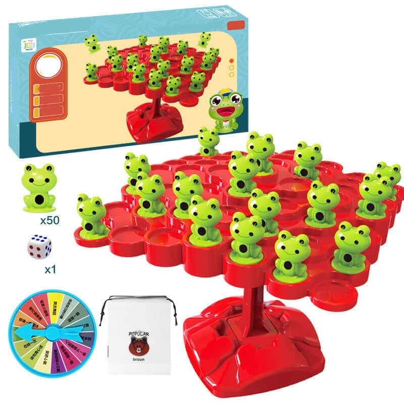 🔥Last Day Promotion 49% OFF🔥 Frog Balance Tree Double Play Parent-child Interactive Puzzle Toys