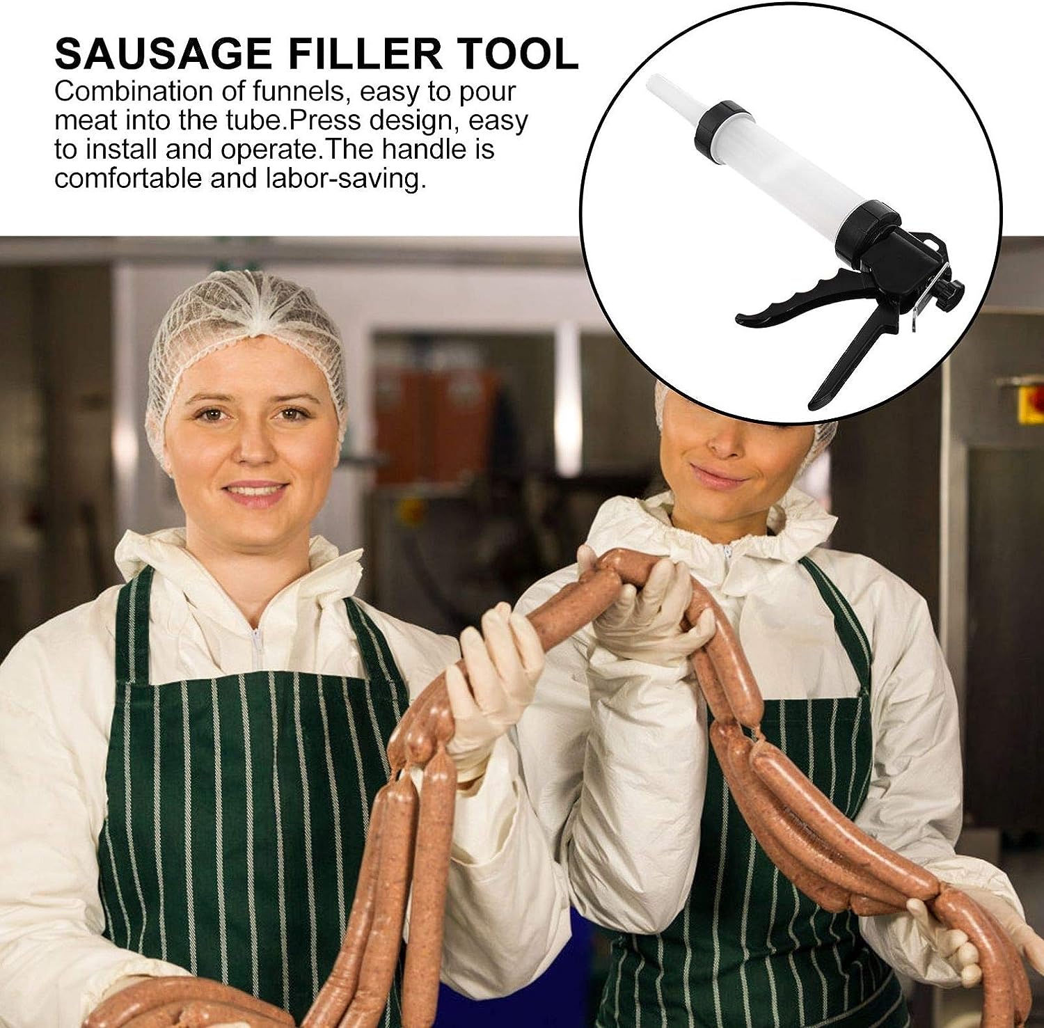 Manual Sausage Maker - Kitchen Meat Stuffing Tool