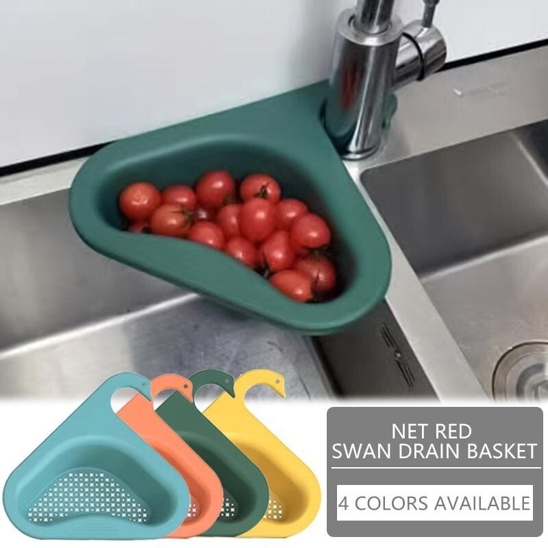 🔥Last Day Save 40% 0FF - Kitchen Sink Drain Basket Swan Drain Rack