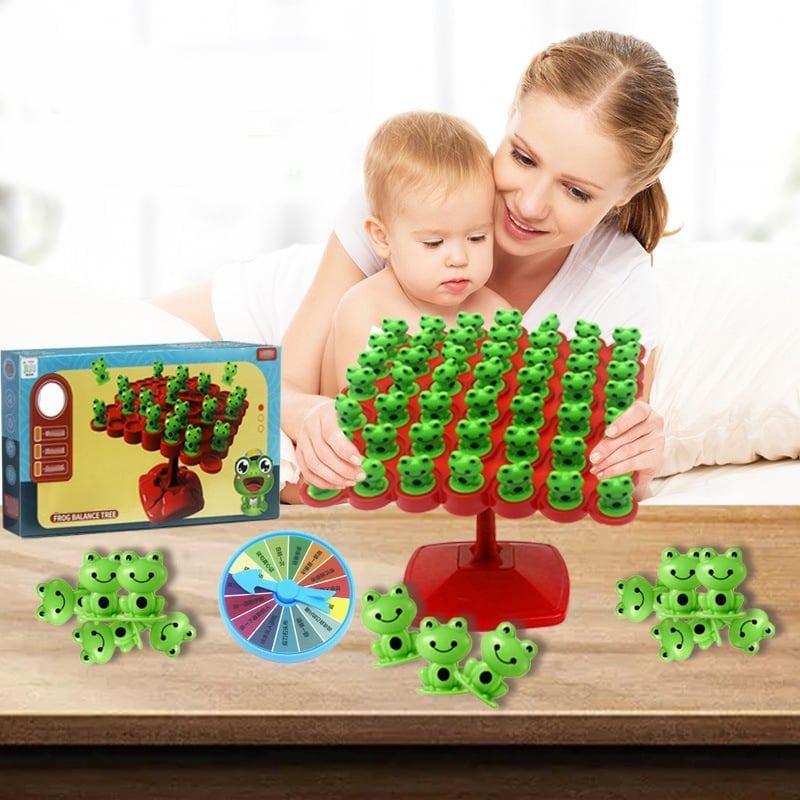 🔥Last Day Promotion 49% OFF🔥 Frog Balance Tree Double Play Parent-child Interactive Puzzle Toys
