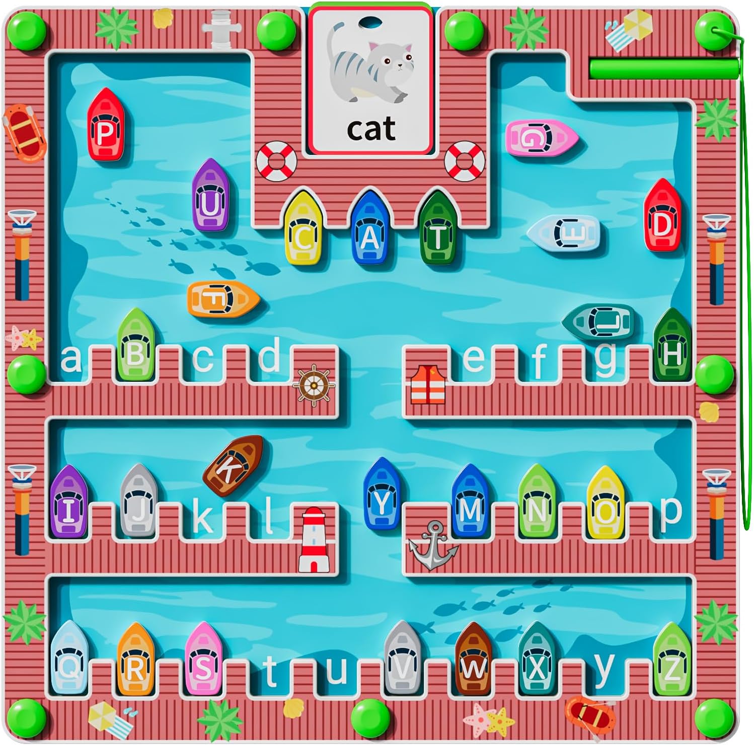 Magnetic Alphabet Maze,Montessori Toys,Wooden Toddler Toys for Ages 2-4,Sensory Travel Toys Fine Motor Skills,Ideal Gift for Boys and Girls