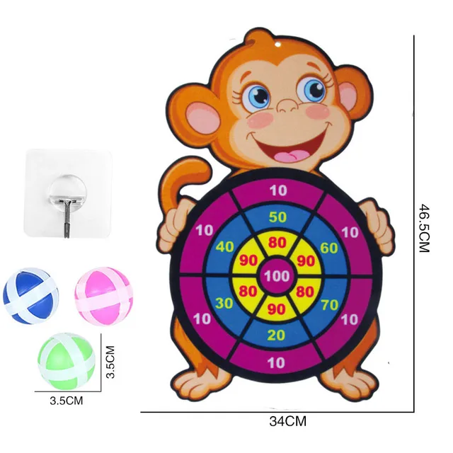 Child Educational Games Dart Board Baby Toy Stickey Ball Dart Indoor Sports Child Montessori Games for Children 3 to 7 Years