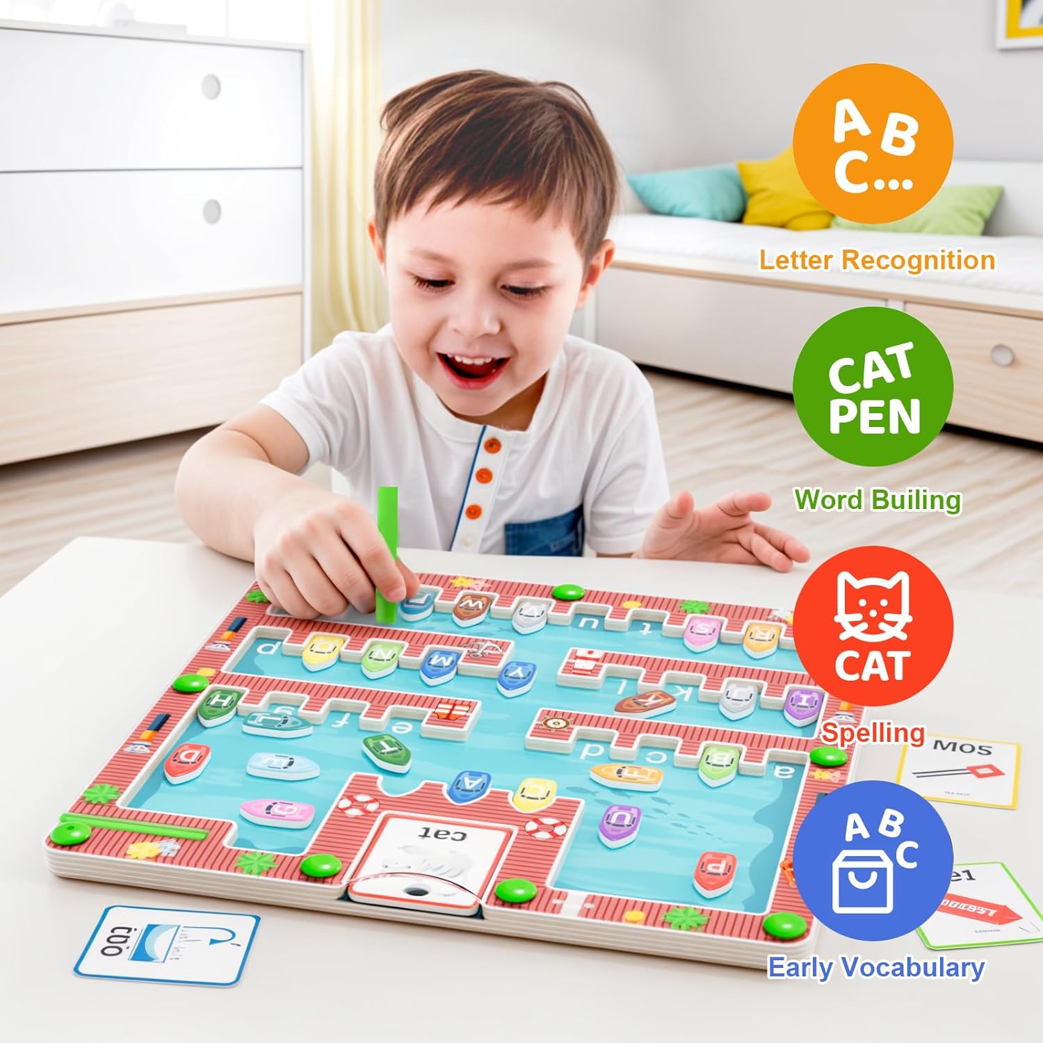 Magnetic Alphabet Maze,Montessori Toys,Wooden Toddler Toys for Ages 2-4,Sensory Travel Toys Fine Motor Skills,Ideal Gift for Boys and Girls