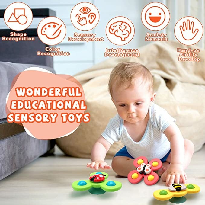 (🔥Summer Hot Sale - 50% OFF NOW)Suction Cup Spinner Toys(3 Piece Set)-Buy 2 Free Shipping