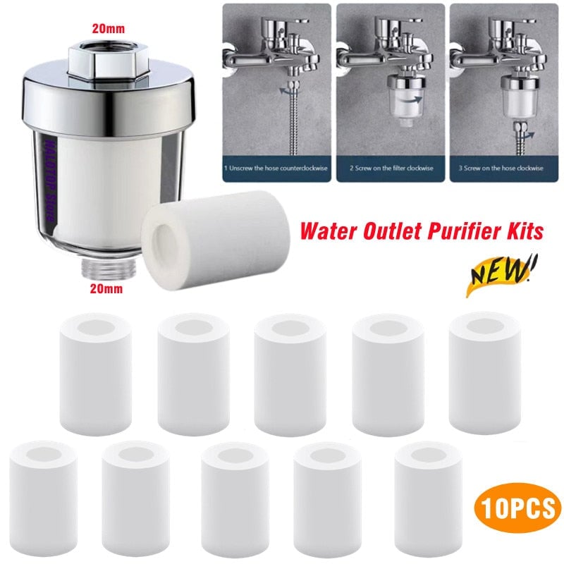 Universal Faucet Filter For Kitchen Bathroom Shower
