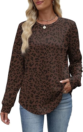 Women's crew neck long-sleeved sweatshirt with a curved hem, lightweight and breathable, new style for Autumn 2025.